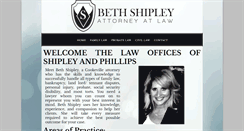 Desktop Screenshot of bethshipleylaw.com